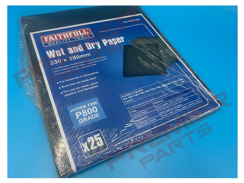Wet &amp; Dry Paper Sanding Sheets 230 x 280mm A800 (25)