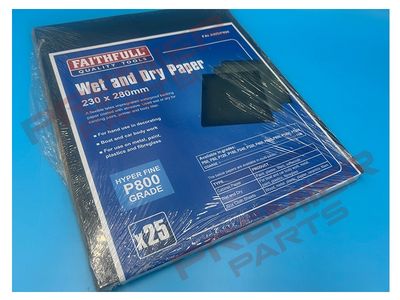 Wet &amp; Dry Paper Sanding Sheets 230 x 280mm A800 (25)