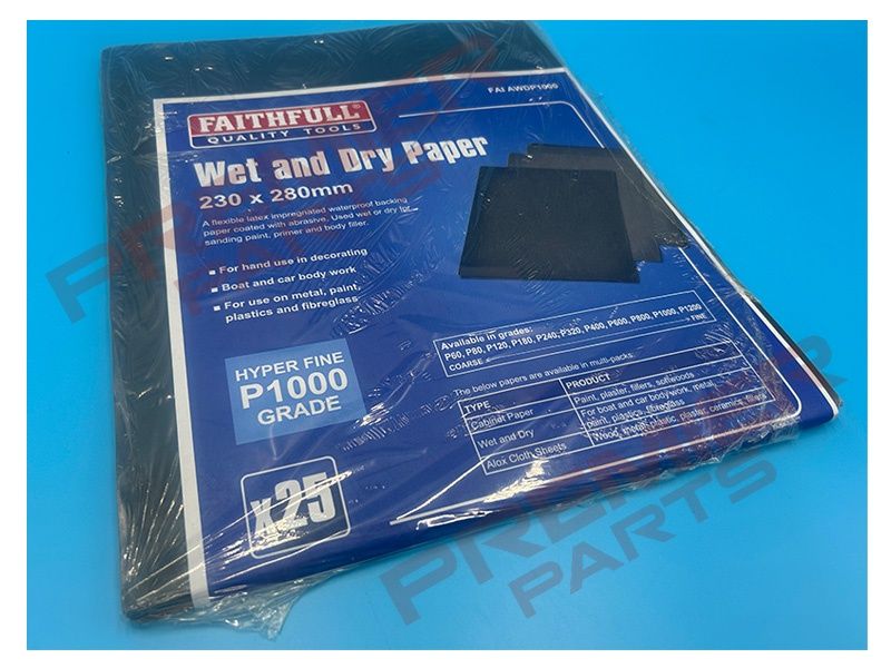 Wet &amp; Dry Paper Sanding Sheets 230 x 280mm A1000 (25)