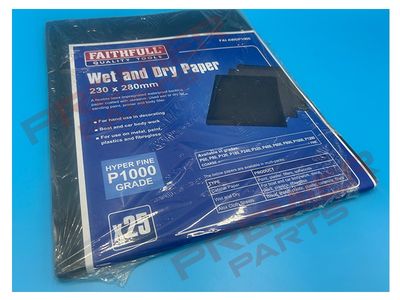 Wet &amp; Dry Paper Sanding Sheets 230 x 280mm A1000 (25)