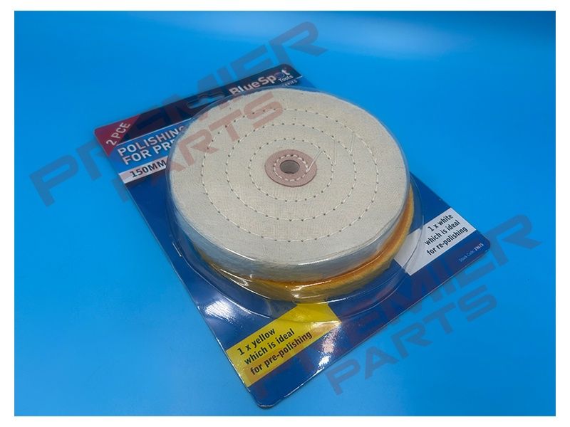 2Pce 150mm Polishing Mop Set For Pre &amp; Post Polish
