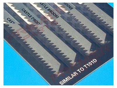 32240 100mm O/L 6TPI HCS Jigsaw Blades 5PK Wood T101D