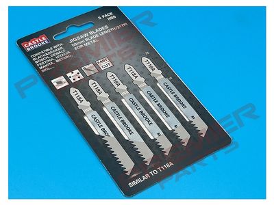 31012 75mm O/L 21TPI HSS Jigsaw Blades 5PK Metal T118A