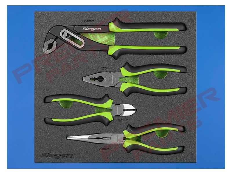 Siegen Comfort Grip Pliers Set 4pc