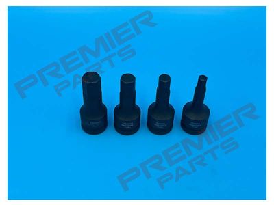 3/8" Hex Bit Impact Socket DIN Metric Hex 4, 5, 6, 7, 8, 10 &amp; 12 MM