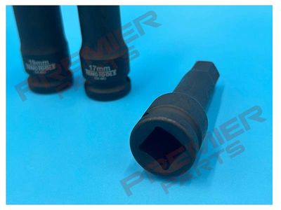 1/2" Hex Impact Socket DIN Metric 5, 6, 8, 10, 12, 14, 17, &amp; 19MM