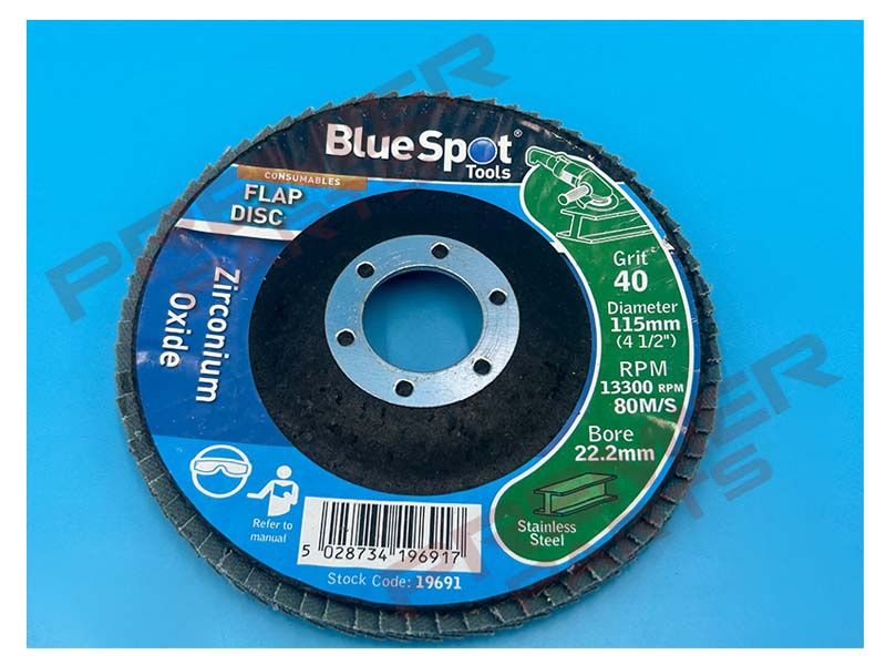 115MM 4.5&quot; ZIRCONIUM OXIDE FLAP DISC 22.1MM 40 GRIT