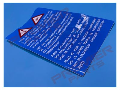 PLATE FOR SOUND ALARM