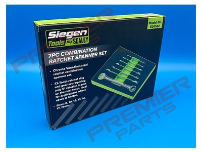 Ratchet Combination Spanner Set 7pc Metric