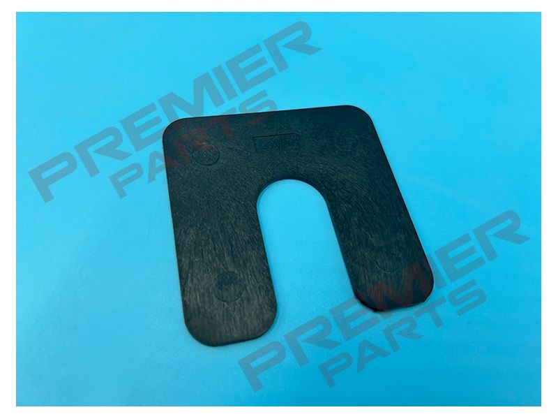 2MM HEAVY DUTY PLASTIC 70MMX70MM 22MM SLOT HORSESHOE SHIMS BLACK