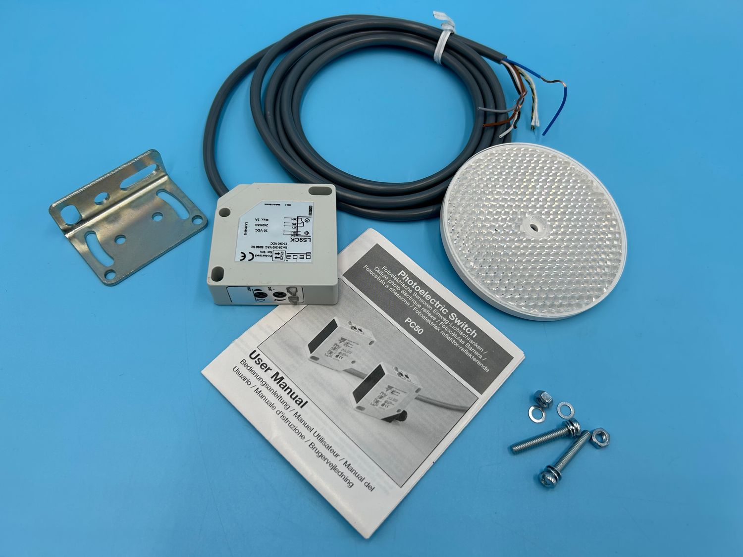 Wired Photoelectric Safety Sensor For Industrial Doors Reflector  9MTR RANGE