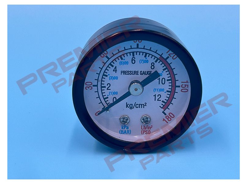 40MM PRESSURE GAUGE 1/8 BACK 0-180PSI (0-12BAR)