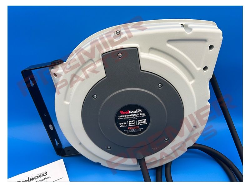 WATER &amp; COMPRESSED AIR HYBRID HOSE  REEL 15M X 3/8" + 1/4" ADAPTORS