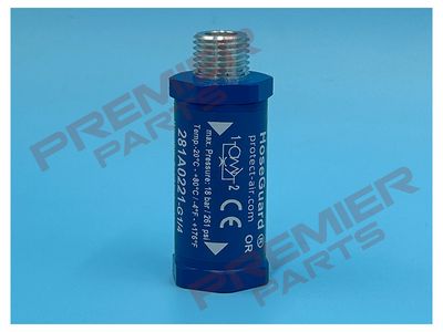 AIR FUSE  Thread: 1/4" BSPP - Max Pressure: 18 bar - Flow at 8 bar: 660 Nl/min