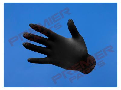 PORTWEST A925 -BLACK Powder Free Nitrile Disposable Glove (Pk100)
