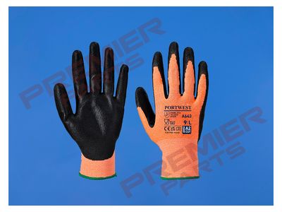 PORTWEST A643 - Amber Cut Gloves - Nitrile Foam