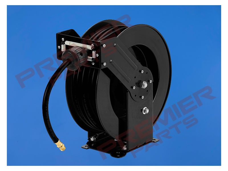 PCL Steel Hose Reel, Air Hose, Dual Arm, 15m of 3/8" Hose, 1/4" Fittings
