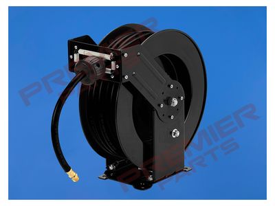 PCL Steel Hose Reel, Air Hose, Dual Arm, 15m of 3/8" Hose, 1/4" Fittings