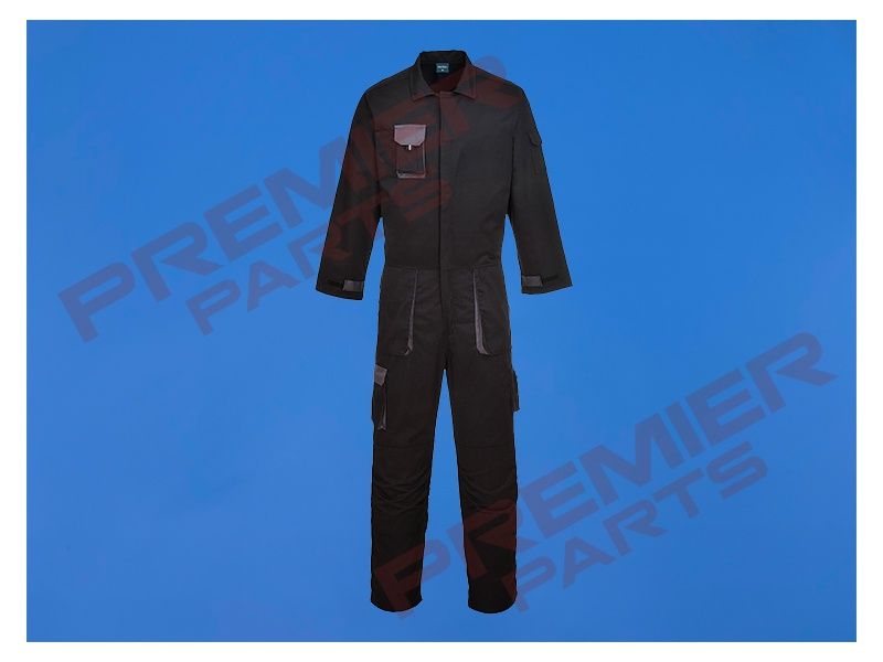 TX15 - Portwest Texo Contrast Coverall, Colour: Black, Size: Small