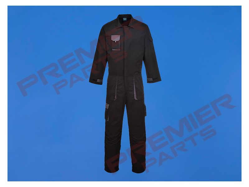 TX15 - Portwest Texo Contrast Coverall, Colour: Black, Size: Small