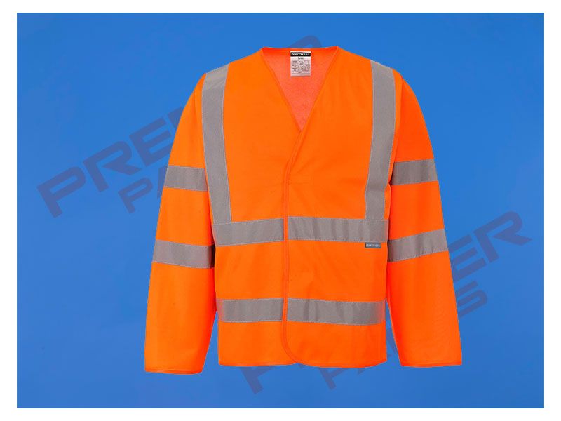 C473 - Hi-Vis Band and Brace Jacket L/S, Colour: Hi-Vis Orange, Size: S/M