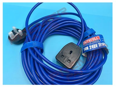Trailing Lead 240V 13A Blue 1.5mm Cable 14m