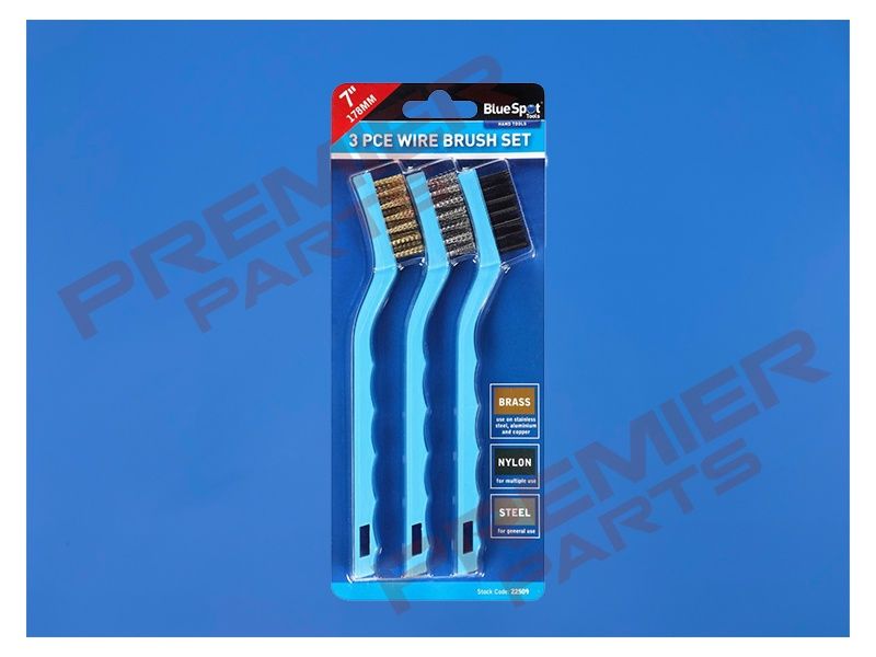 178MM (7") 3PCE MINI WIRE BRUSH SET