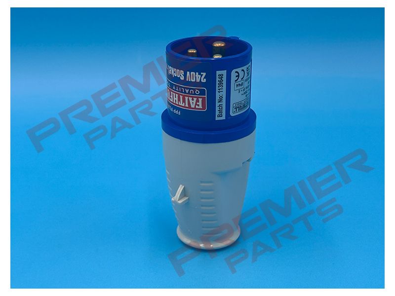 Blue Commando Plug 16A 240 Volt IP44 2P + E