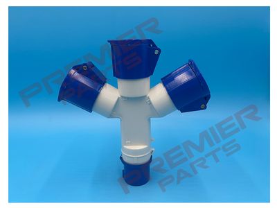 Superlec 16AY/240V 16A 2P+E (3 Pin) 240v IP44 Y Splitter 1 in 3 out