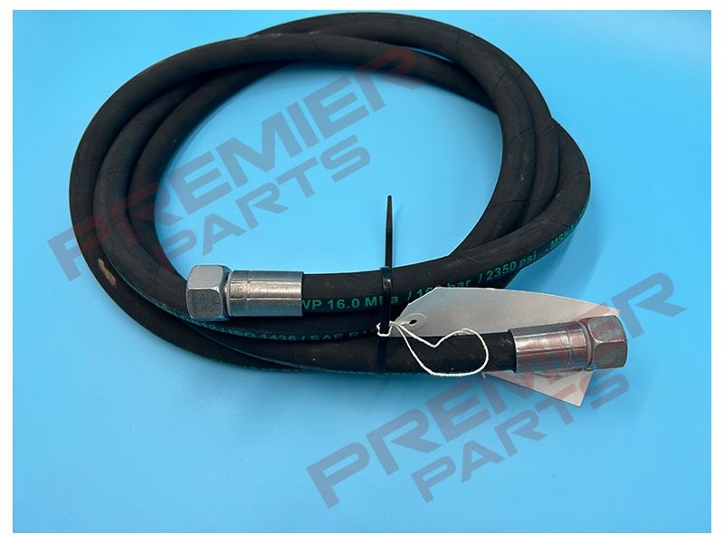 1/2" BSP Straight Female 2 Wire Hydraulic Hose Assembly, Length: 300mm