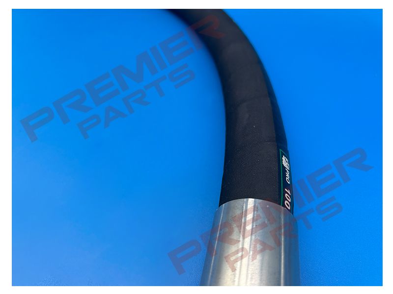 1" BSP Female Straight Each End x 38.9mm OD x 0" ID  Hydraulic Hose Assembly, Length: 500mm