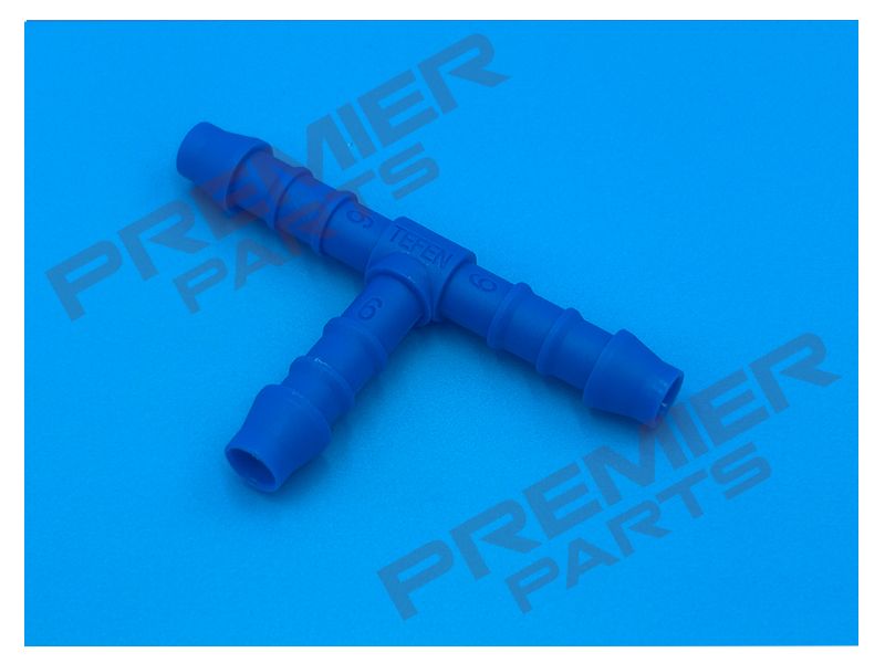 NYLON HOSE TAIL TEE, BARB SIZE: 06(1/4)