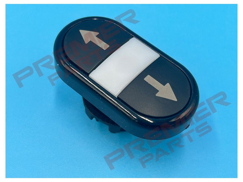 PANEL MOUNTING DOUBLE PUSHBUTTON WITH BLACK BACKGROUND AND UP / DOWN ARROWS