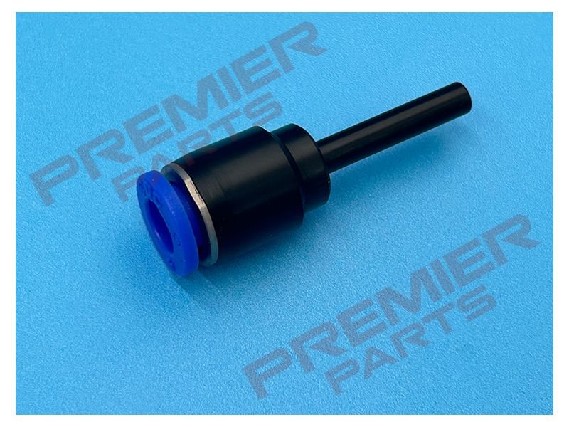PUSH FIT PLUG IN REDUCERS MALE X FEMALE FOR METRIC TUBE, BARB SIZE: 6 STEM X 4 OD