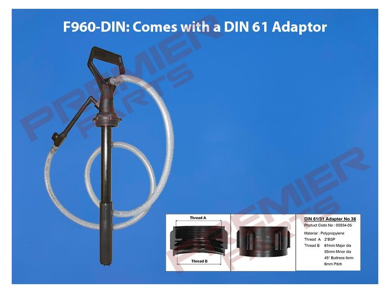 20-25 Litre Drum/Barrel Hand Pump (960-Series), MODEL:: F960-DIN