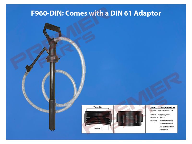 20-25 Litre Drum/Barrel Hand Pump (960-Series), MODEL:: F960-DIN