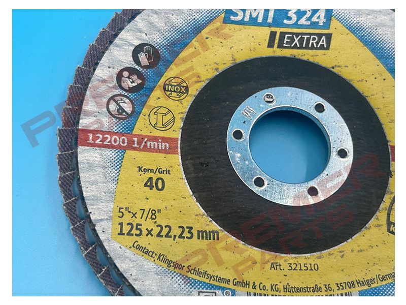 SMT 324 12MM Extra - abrasive mop disc for stainless steel and steel, GRADE: 40GRIT