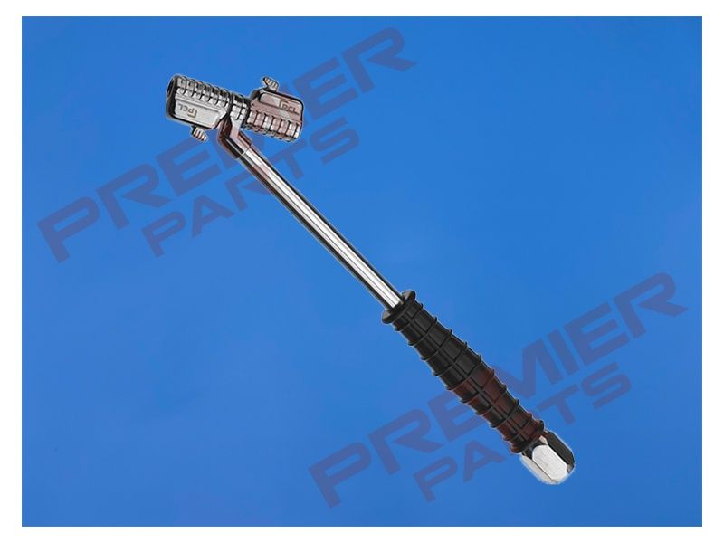 Tyre Valve Connector, Dual, Swivel, Female Thread Rp 1/4, Open End