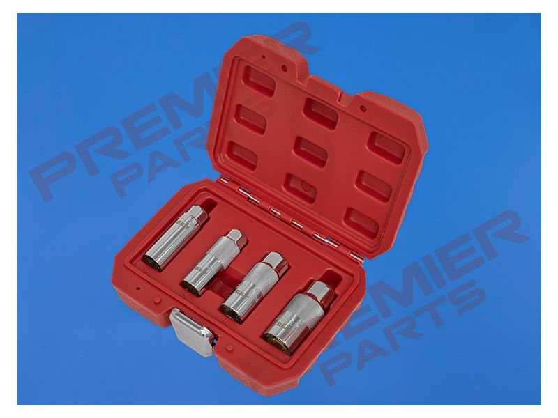 Magnetic Spark Plug Socket Set 3/8"Sq Drive 4pc