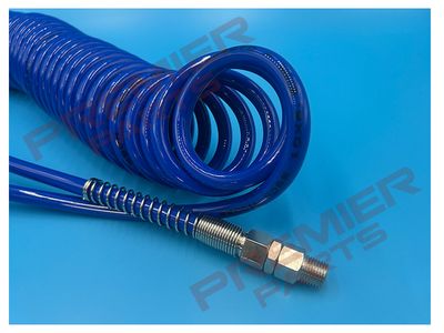 Polyurethane Coil Hose Assemblies 10MM 1/4 Tube C/W 1/4BSPTM Ends