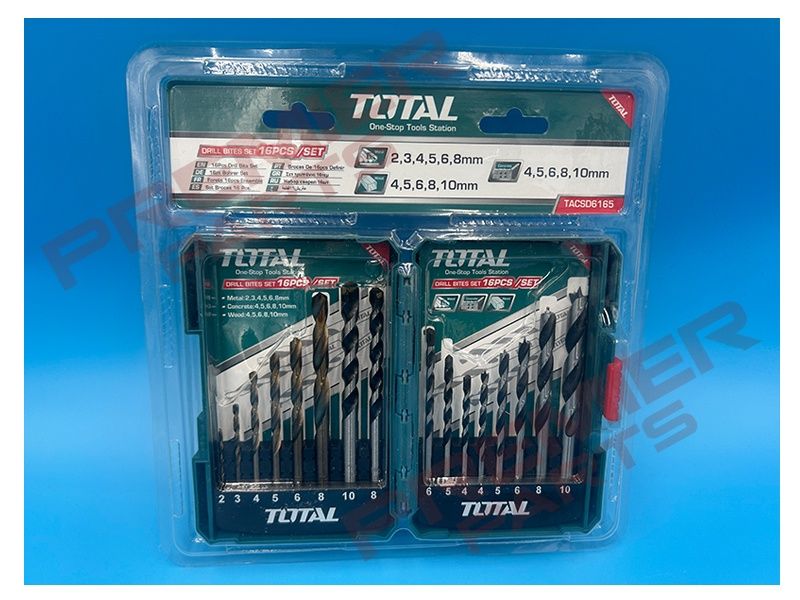 16PCS Metal, Concrete &amp; Wood D Rill Bits Set