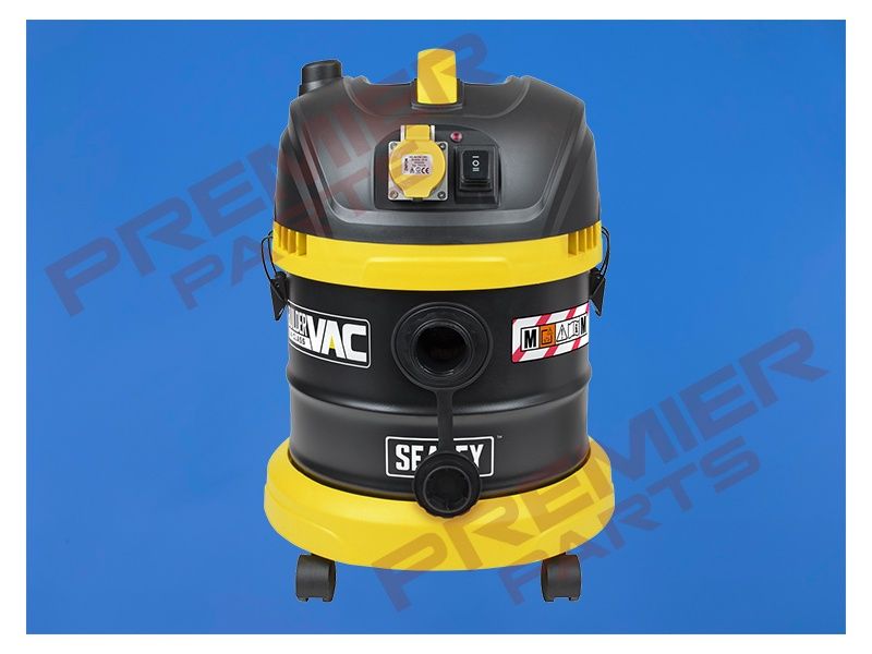 BuilderVac® Wet &amp; Dry Vacuum Cleaner 15L Stainless Steel Drum M Class Filtration 110V