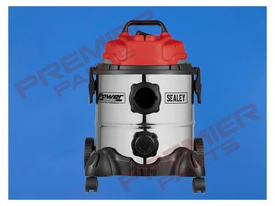 20L Vacuum Cleaner Wet &amp; Dry Stainless Drum 1250W/230V PC200SD