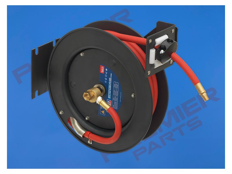 8m Retractable Rubber Air Hose with Steel Reel 10mm ID SA84