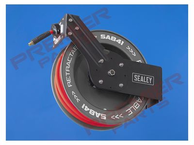 15m Retractable Rubber Air Hose with Steel Reel 10mm ID SA841 15m Retractable Rubber Air Hose with Steel Reel 10mm ID SA841