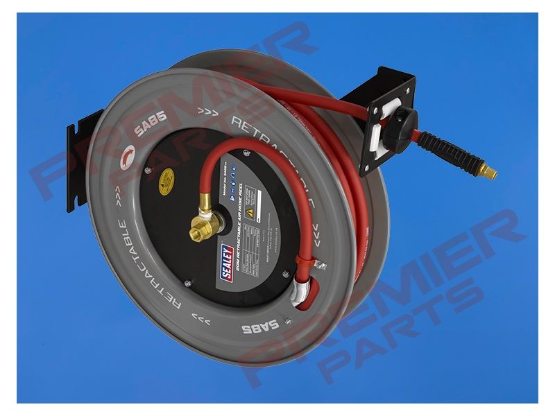 20m Retractable Rubber Air Hose with Steel Reel 10mm ID SA85