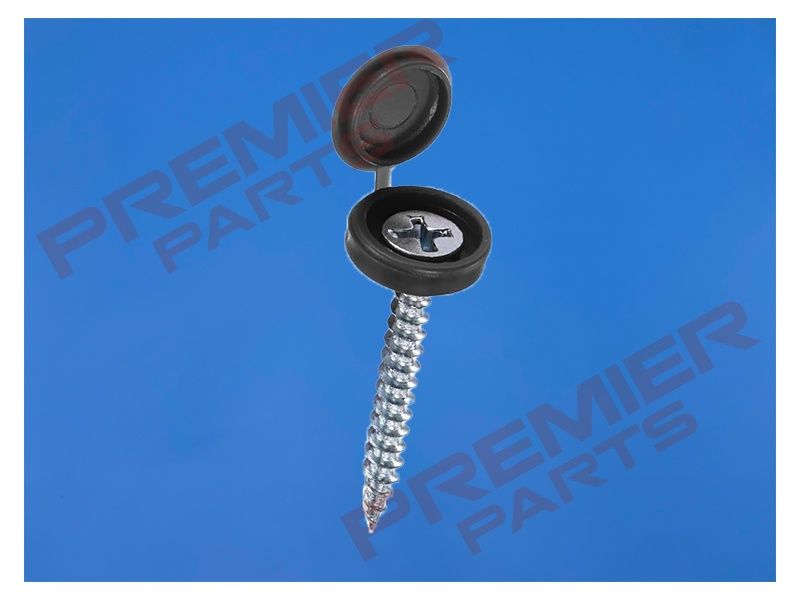 Hinged Cover Cap Black No. 6-8 Bag 100 FORHCC2M