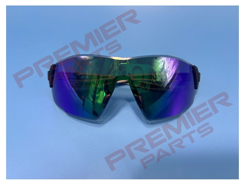 Sporty Shield Safety Glasses Blue Mirror - PT01