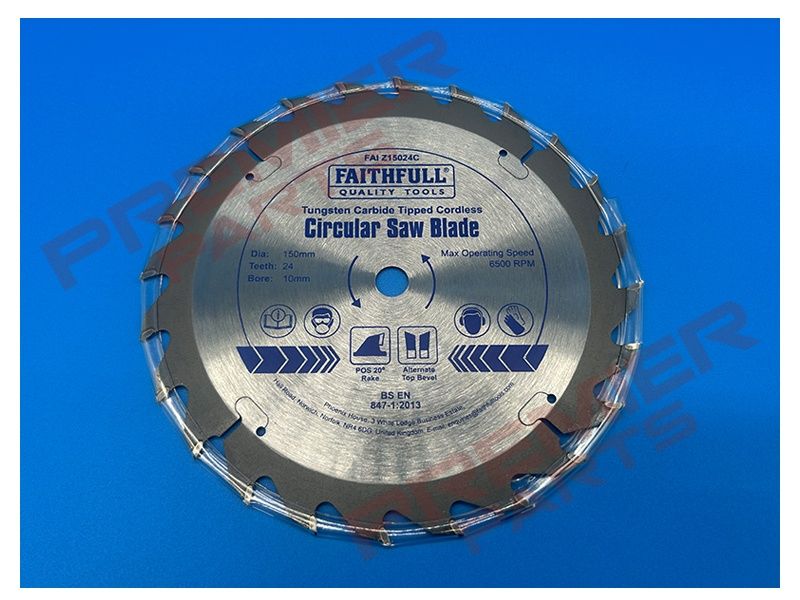 TCT Cordless Trimsaw Blade 150 x 10mm x 24T POS Circular Saw Blade