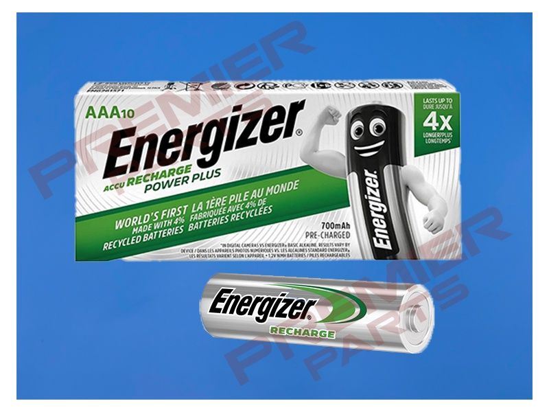 10 x Energizer Power Plus AAA HR03 700mAh Rechargeable Batteries